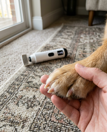 SilentGroom™ Professional Ultra-Quiet Dog Nail Grinder with LED Light