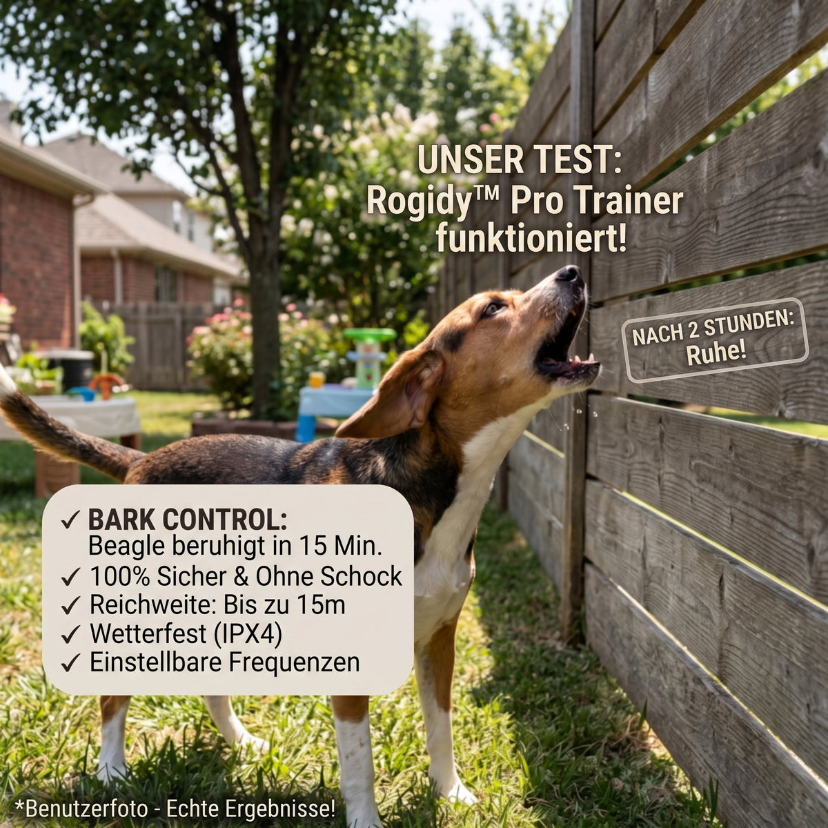 Rogidy™ Ultrasonic Anti-Barking Device for Dogs – 50ft Range, 3 Frequency Modes & IPX4 Waterproof